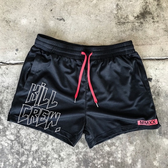Kill Crew Other - Kill Crew MUAY THAI SHORTS (MID THIGH CUT) - BLACK